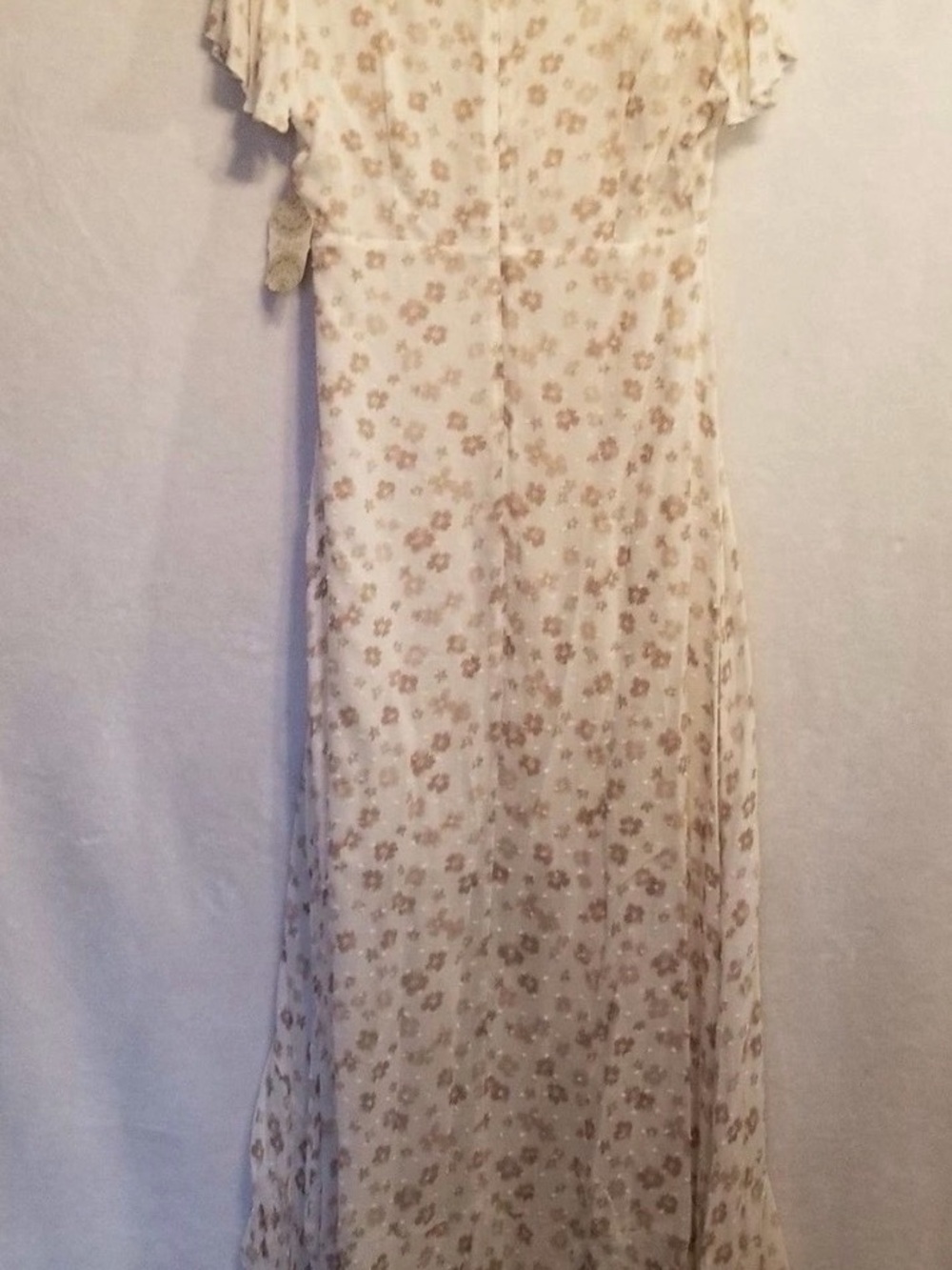 Altar'd State Dress Maxi Wrap Cream -Beige Floral High Low Size Large - Picture 7 of 8